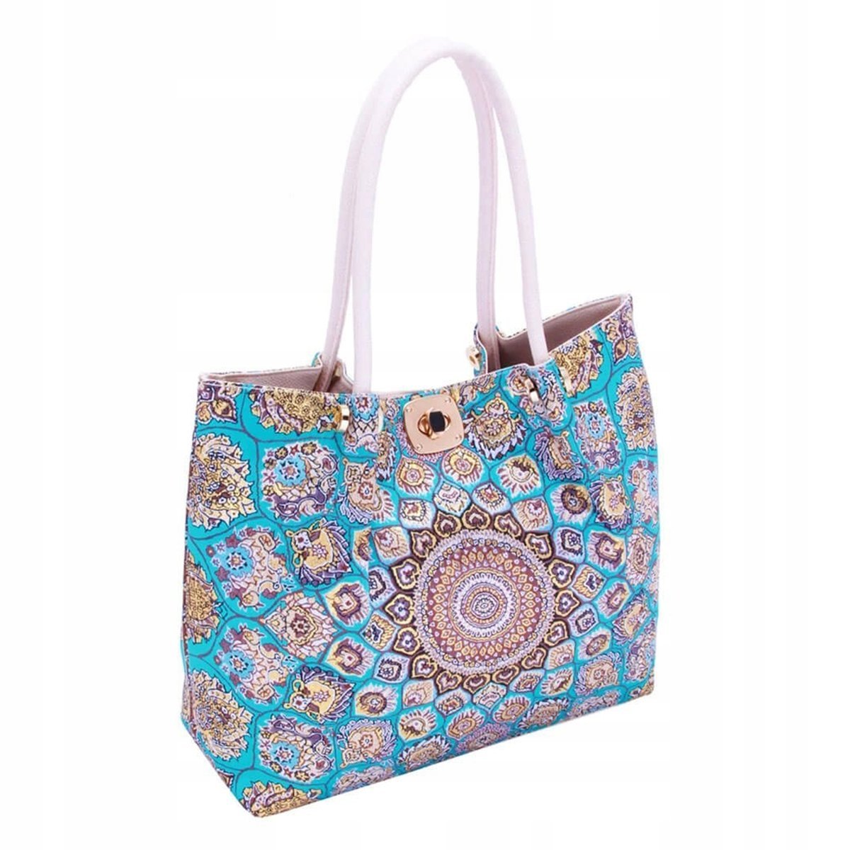 Torebka Damska Torebki Ekoskóra Na Ramię Shopper Tureckie Wzory Orientalna