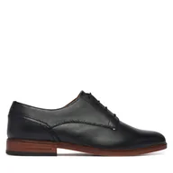 Półbuty męskie - Półbuty Tommy Hilfiger Hilfiger Leather Dress Shoe FM0FM05777 Czarny - miniaturka - grafika 1