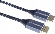Kable komputerowe i do monitorów - Kabel PremiumCord PREMIUMCORD Kabel DisplayPort 1.4 přípojný kabel, kovové a zlacené konektory, 2m - miniaturka - grafika 1