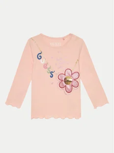 Guess Bluzka K4YI19 K6YW4 Różowy Regular Fit - Bluzki damskie - miniaturka - grafika 1