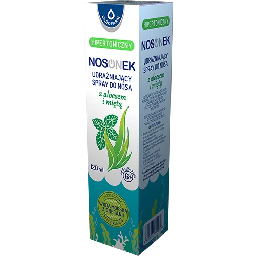 Oleofarm Sp. z o.o. Noson hipertoniczny udrażniający spray do nosa z aloesem i miętą 120 ml 9093277