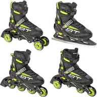 Łyżwy - Rolki Wrotki Łyżwy 4w1 RAVEN Profession Black/Lime 28-32 - miniaturka - grafika 1