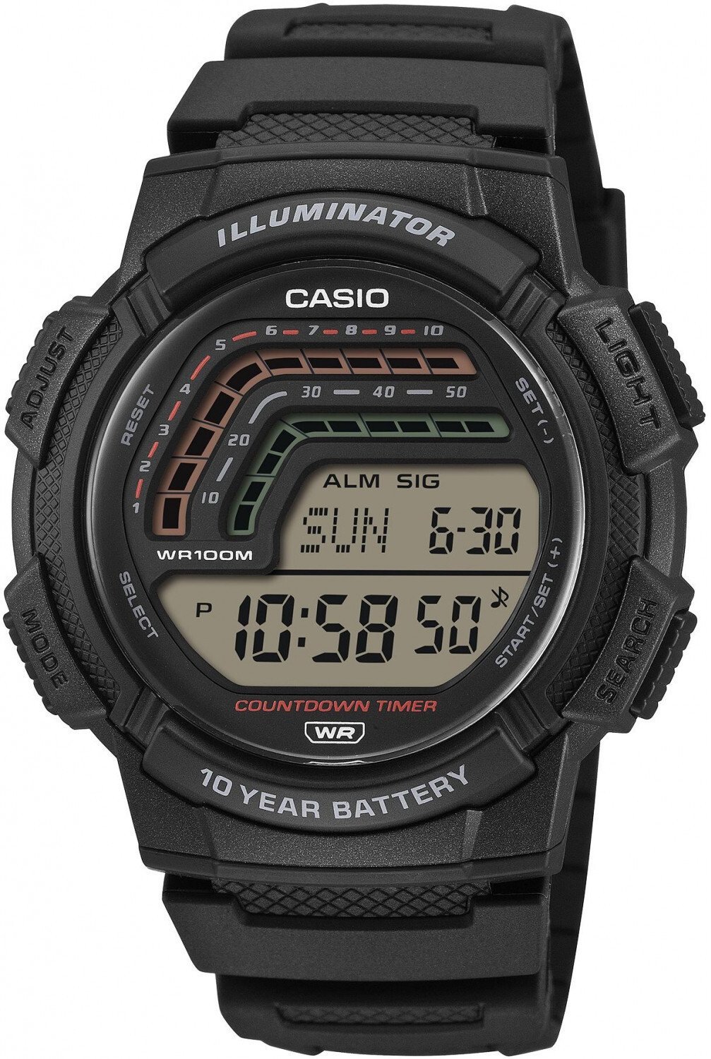 Zegarek męski Casio WS-1800-1AVEF czarny