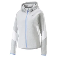 Bluzy damskie - Bluza z kapturem damska Puma Evostripe szara 67308504-XS - miniaturka - grafika 1