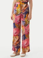 Spodnie damskie - Morgan Spodnie materiałowe 261-PCHAU.F Kolorowy Wide Leg - miniaturka - grafika 1
