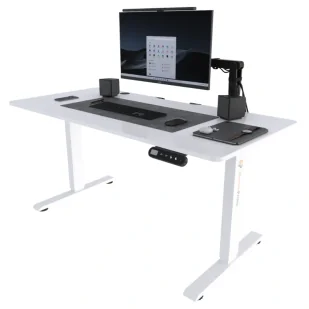 Electroprime Biurko gamingowe z podnoszonym blatem Flow 1460 białe (140x60cm) - Biurka gamingowe - miniaturka - grafika 1