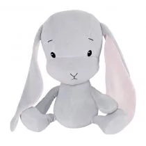 Effik Królik Effik M Szary różowe uszy 35 cm 013024KEM - Maskotki i pluszaki - miniaturka - grafika 1