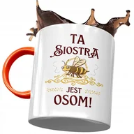 Kubki - Kubek Pomarańczowy Dla Siostry Urodziny na Prezent z Nadrukiem ze Zdjęciem + Opakowanie na prezent (wzór 01) - miniaturka - grafika 1