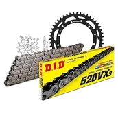 Części motocyklowe - Zestaw łańcuchów DID stal 520VX3 / 114 nit zamek do Yamaha YZ WR 250 ccm rok prod. 1998-2005 - miniaturka - grafika 1