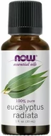 Aromaterapia - Now® Foods Olejek eteryczny NOW, olejek eukaliptusowy promienisty, 30 ml - miniaturka - grafika 1