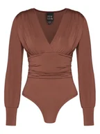 Body - ACCESS FASHION Body 54-2018-324 Brązowy Slim Fit - miniaturka - grafika 1