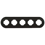 Klawisze i ramki - DPM Ramka pięciokrotna SOUL SEU5005B czarny - miniaturka - grafika 1