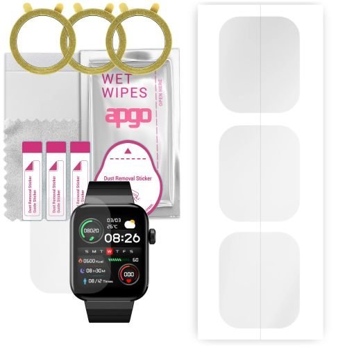 3x folia ochronna hydrożelowa do Mibro Watch T1 - apgo Smartwatch Hydrogel Protection Ochrona na ekran smartwatcha