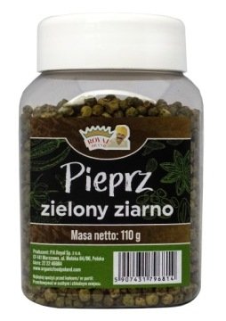 Pieprz Zielony Selekcjonowany Premium 110 g w Wielorazowym Słoiku Słoik