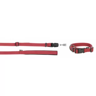 Kerbl Zestaw GoLeyGo obroża+smycz taśmowa z Adaptrem 25mm x 40-65cm 2cm x 1.4-2m,czerwona,M,max60kg - Smycze dla psów - miniaturka - grafika 1