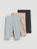 Spodenki dla niemowląt - Reserved - Bawełniane spodnie 3 pack - kremowy - miniaturka - grafika 1