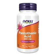 Witaminy i minerały - Now Foods NOW Pantothenic Acid 500mg 100caps - miniaturka - grafika 1
