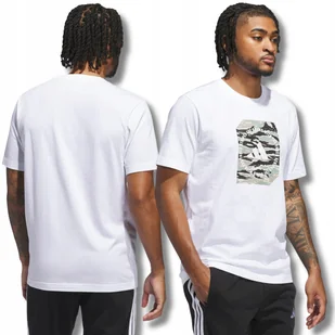 KOSZULKA MĘSKA ADIDAS SPORTOWA KRÓTKI RĘKAW T-SHIRT BAWEŁNIANA BIAŁA XL - Koszulki męskie - miniaturka - grafika 1