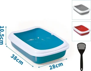Nobleza Plastikowa kuweta dla kota, z łopatką Plastikowa kuweta dla kota, z łopatką - Kuwety dla kotów - miniaturka - grafika 1