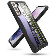 Etui i futerały do telefonów - Etui Ringke Fusion X Design do Samsung Galaxy S21+ 5G (S21 Plus 5G) czarny (Ticket band) - miniaturka - grafika 1