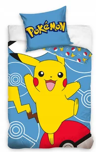 Pościel Młodzieżowa 160x200 Pokemon Pikachu Pokemony - Pościel dla dzieci - miniaturka - grafika 1