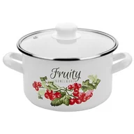 Garnki - Garnek emaliowany, prosty, Kalina Z/P, 22 cm, 4,7 l - miniaturka - grafika 1