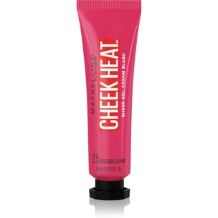 Maybelline New York Cheek Heat Blush, róż, żelowa formuła pigmentów na bazie wody, błyszczące wykończenie, nr 25 Fuchsia Spark - Róże do policzków - miniaturka - grafika 1