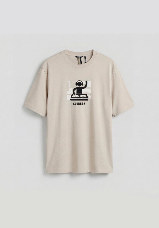 T-shirt stampa dj męskie paper