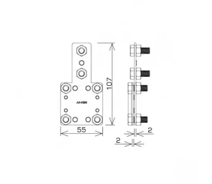 AN-07B/OG/Złącze kontrolne, 4 x M8 /OG/ - Piorunochrony - miniaturka - grafika 2