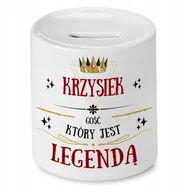 Skarbonki - Skarbonka dla Krzyśka na Urodziny Idealny Prezent z Nadrukiem ze Zdjęciem - miniaturka - grafika 1