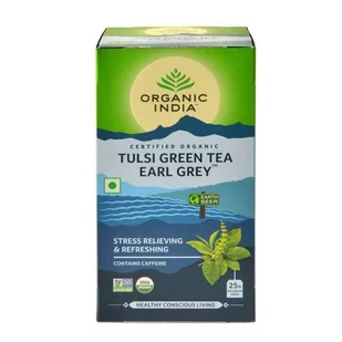 Herbata zielona Tulsi Earl Grey Organic India 25 torebek - Herbata Herbata zielona Tulsi Earl Grey Organic India 25 torebek - Herbata - miniaturka - grafika 1