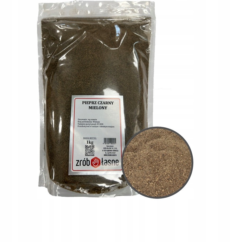 Pieprz drobno mielony czarny 1kg