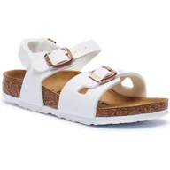 Buty dla dziewczynek - Birkenstock Skórzane sandały Rio - miniaturka - grafika 1