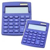 Kalkulatory - Leantoys Kalkulator biurowy granatowy - miniaturka - grafika 1