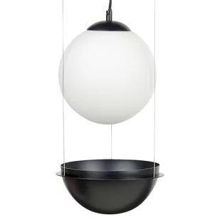 Lampa wisząca szklana czarna TOBINS - Lampy sufitowe - miniaturka - grafika 1
