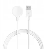 Ładowarki do telefonów - Devia ładowarka indukcyjna magnetyczna Kintone USB 1,0 m biała do Apple Watch - miniaturka - grafika 1