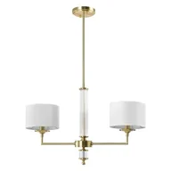 Lampy sufitowe - Sutton lampa wisząca 3xE14 mosiądz P02838BR-WH - miniaturka - grafika 1