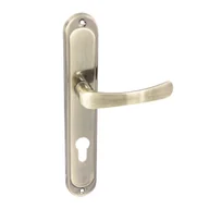 Klamki - Klamka do drzwi wewnętrznych z długim szyldem do wkładki Nova Patyna Domino - miniaturka - grafika 1