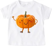 Koszulki dla dziewczynek - koszulka na święto dyni do szkoły dynia14 - miniaturka - grafika 1