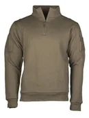 Bluzy męskie - Mil-Tec Bluza Taktyczna z Kołnierzem Zielona - 3XL - miniaturka - grafika 1