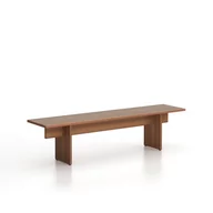 Biurka - Ławka SOLID, 1800 x 400 x 443 mm, orzech - miniaturka - grafika 1