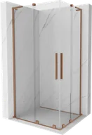 Kabiny prysznicowe - Mexen Velar L Duo kabina prysznicowa rozsuwana 100x90 cm, transparent, miedź szczotkowana - 871-100-090-02-03-65 - miniaturka - grafika 1