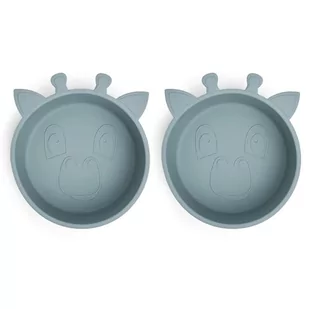 2 Miseczki Silikonowe Giraf Lead Nuuroo - Miseczki i talerzyki dla dzieci - miniaturka - grafika 1