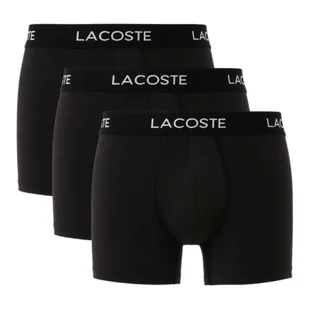Bokserki Lacoste Microfiber Trunks 3-Pack Black XL - Majtki męskie - miniaturka - grafika 1