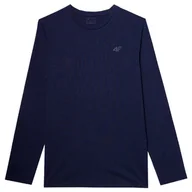 Koszulki sportowe męskie - Koszulka męska 4F Longsleeve M375 Rozmiar: L / Kolor: ciemnoniebieski - miniaturka - grafika 1