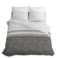 Pościel - Pościel z bawełny, brązowo-czarny ornament wz.3837b, 200x220 cm, 3 elementy - miniaturka - grafika 1