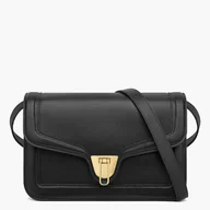 Torebki damskie - Damska torba na ramię typu cross-body ze skóry naturalnej Coccinelle MARVIN TWIST E1MFC150101001 Czarna (8059978466280) - miniaturka - grafika 1