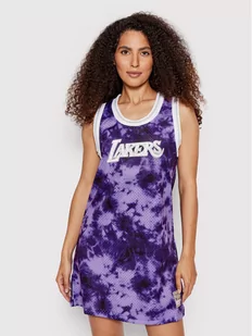 Mitchell & Ness Sukienka codzienna TDRSLF19018 Fioletowy Regular Fit - Sukienki - miniaturka - grafika 1