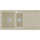 Zlewozmywaki - Mexen Andres zlewozmywak granitowy 1,5-komorowy z ociekaczem 1000 x 500 mm, beżowy - 6515101510-69 - miniaturka - grafika 1