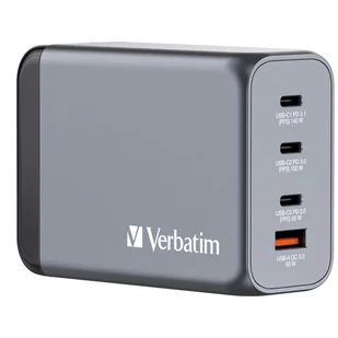 Verbatim Ładowarka GaN Verbatim, USB 3.0, USB C, szara, 240 W, wymienne końcówki C,G,A - Akcesoria podróżnicze - miniaturka - grafika 7